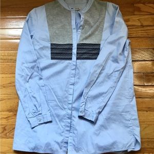 Mandarin Full Length Riva Shirt 100% Cotton Size S fits more like M